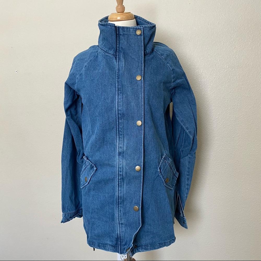 NWOT denim button up coat